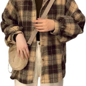 Harajuku Shirts Women's Cardigan Retro Spring and