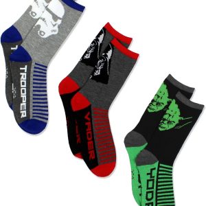 Star Wars Boys 3 pack Socks (Little Kid/Big Kid/Te