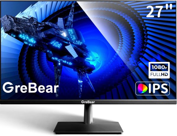 GreBear 27-inch Computer Monitor IPS Panel PC Moni