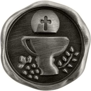 First Communion Pocket Token, Silver Tone I Am The
