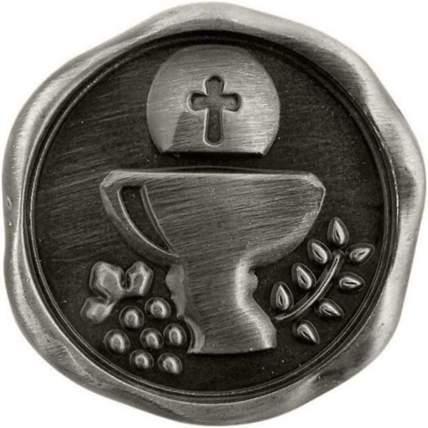 First Communion Pocket Token, Silver Tone I Am The