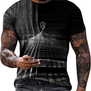 Mens T Shirt Summer,Men Casual Fashion Color 3D Di