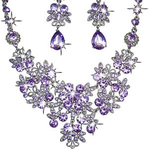 GloryMM Wedding Crystal Rhinestone Jewelry Sets Br
