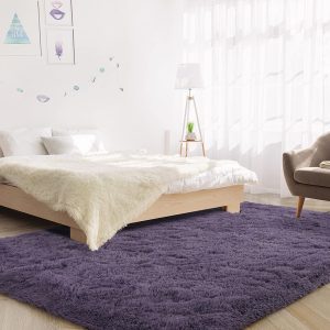 BENRON Fluffy Purple Rugs for Living Room 5' x 8'
