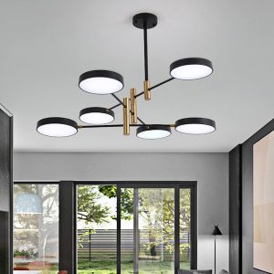 QQXX Mid Century Sputnik Chandelier,Modern Dimmabl