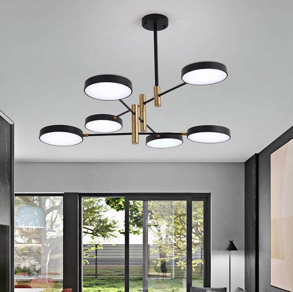 QQXX Mid Century Sputnik Chandelier,Modern Dimmabl