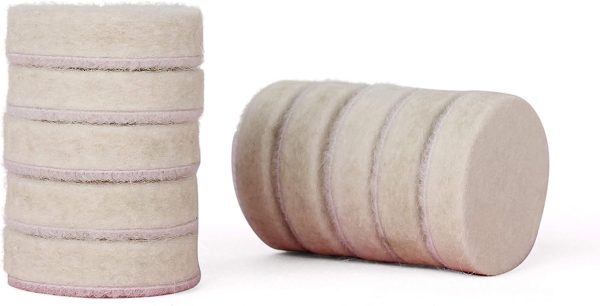 Z-LION 1 Inch Wool Felt Polishing Pads Buffing Whe