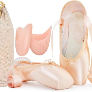 IJONDA Adult Ballet Pointe Shoes for Girls and Wom