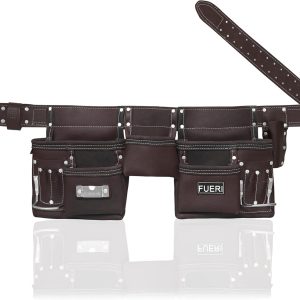 FUERI Heavy Duty Construction Tool Belt, 11 pocket