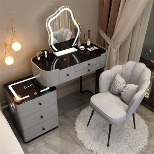 Vanity Desk Set with Wireless Charging Station and