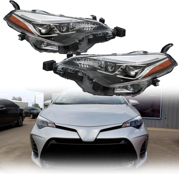 munirater Pair of Projector Headlight Headlamp Ass