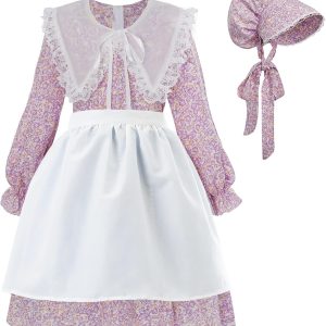 LTAKK Prairie Dresses for Girls Pioneer Girl Costu