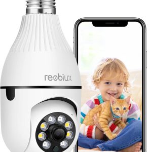 Reobiux Light Bulb Security Camera,1080P 2.4Ghz Wi