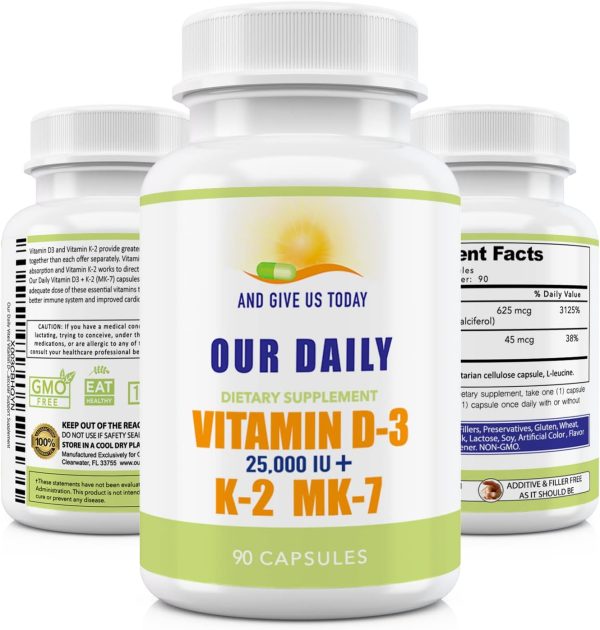 Our Daily Vites Vitamin D-3 25,000 IU K2 - High