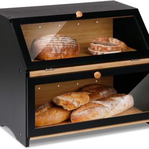 HOMEKOKO Double Layer Large Bread Box for Kitchen