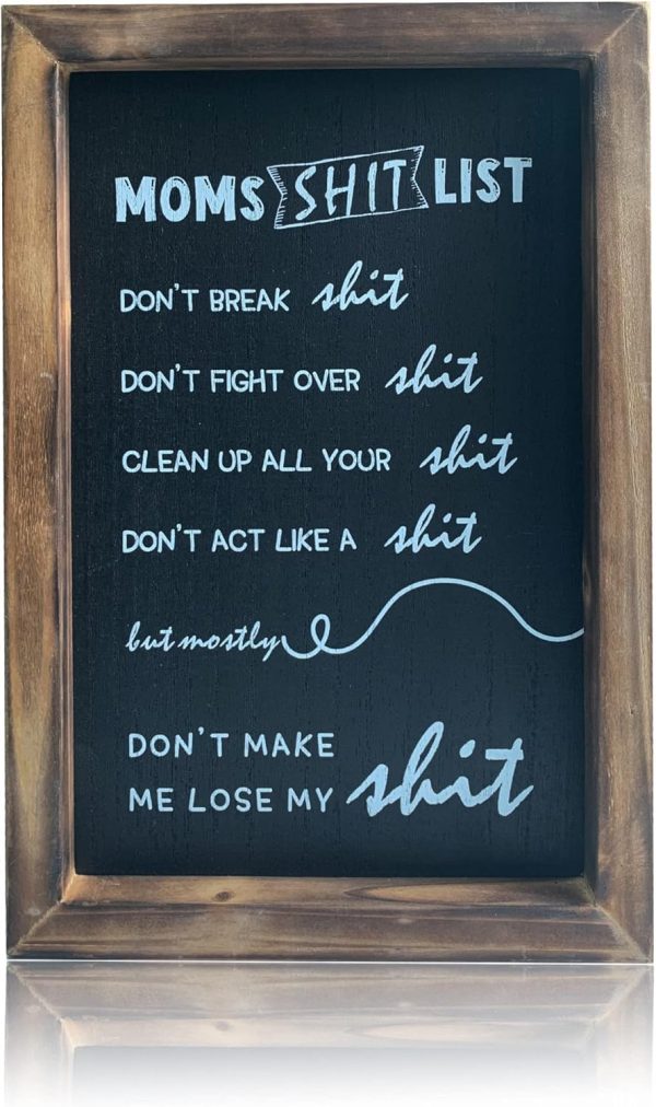 Country Retro Funny Wall Sign Handmade, Wood Frame