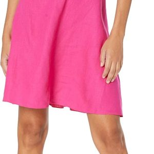 The Drop Women's Nala Twist Front Linen Mini Dress