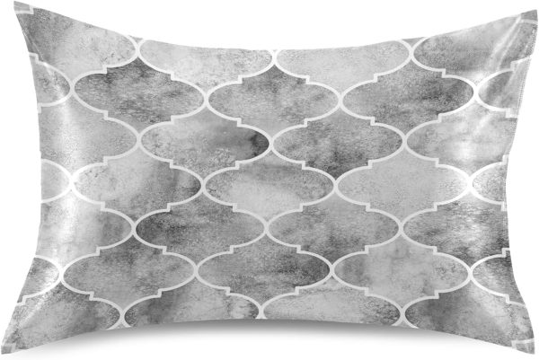 Vintage Grey Moroccan Tiles White Watercolor Geome