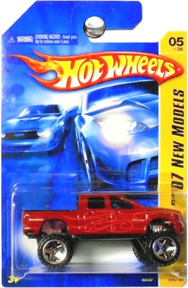 Hot Wheels 2007 New Models 5 Dodge Ram Red 1500