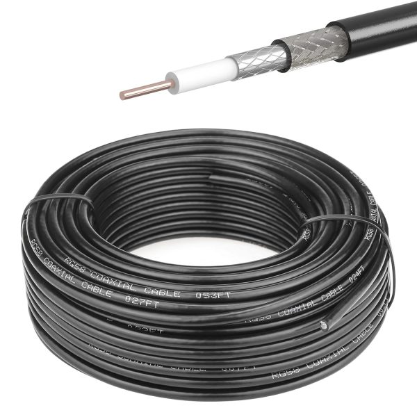 RG58 Coaxial Cable 100 ft, RG58 A/U RF Coax Cable