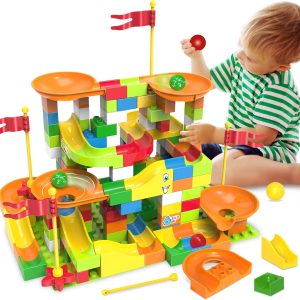 TOY PLAYER Marble Run Building Blocks, Large Grain