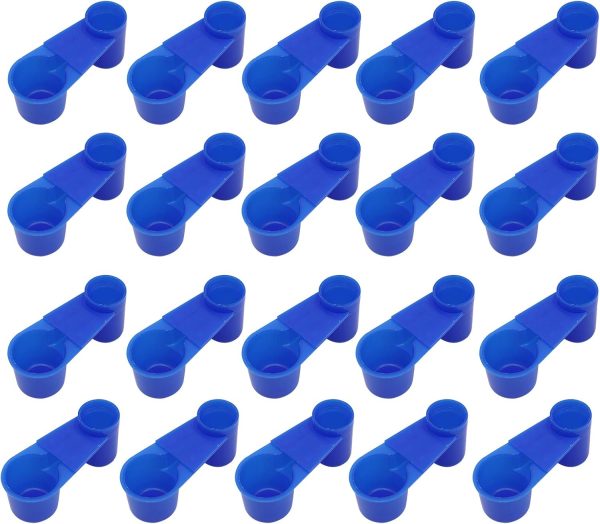 Bird Drinker Cups, 20 Pieces Blue Plastic Soda Pop