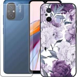 FZZSZS Case for Redmi 12C Screen Protector Tempe