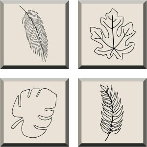 The Nisha 4 PC Pack Art Magic Modern Pictures Peel