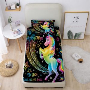 Zillons DXH Dreamy Unicorn Bed Sheets Set Twin Siz
