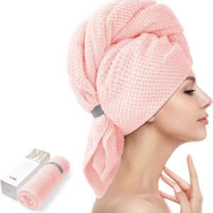 YFONG Large Microfiber Hair Towel Wrap for Women,