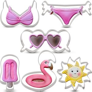 LILIAO Summer Beach Cookie Cutter Set - 6 Piece -