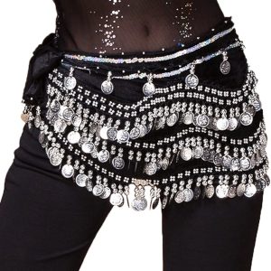 Wuchieal Women's Belly Dancing Belt Colorful Waist