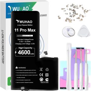WUHAO Battery for iPhone 11 Pro Max,4600mAh Upgrad