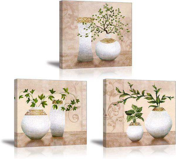 3 Piece Wall Art for Bathroom/Hallway, SZ HD Elega