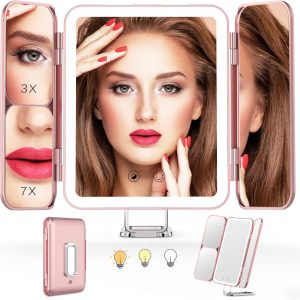 TOKSO Lighted Makeup Mirror Vanity Mirror, Recharg