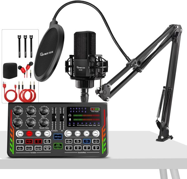 Podcast Equipment Bundle with 3.5mm Condenser Micr