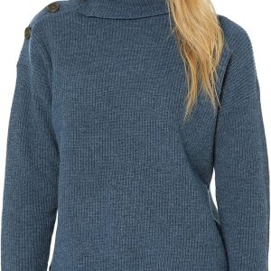Jersey de cuello alto Madewell con hombros abotona