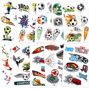 Konsait Football Temporary Tattoos Soccer Ball Fac