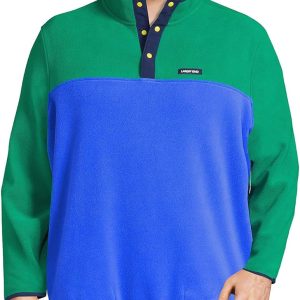 Lands' End Men's Heritage Fleece Snap Neck Pullove
