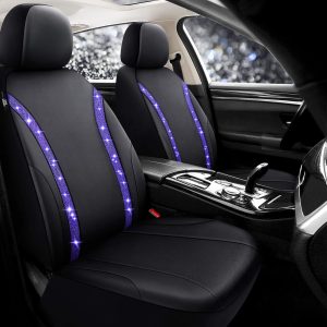 Pariitadin Bling Leather Car Seat Covers 2 Front S