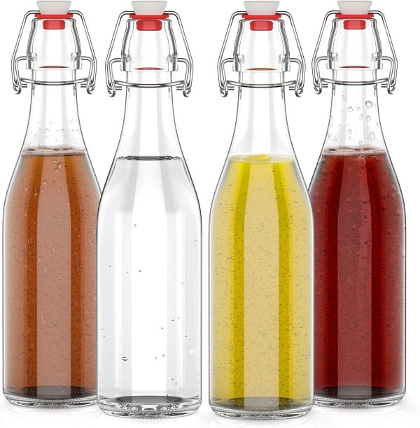 DOBADN Glass Bottle Set with Swing Top Airtight St