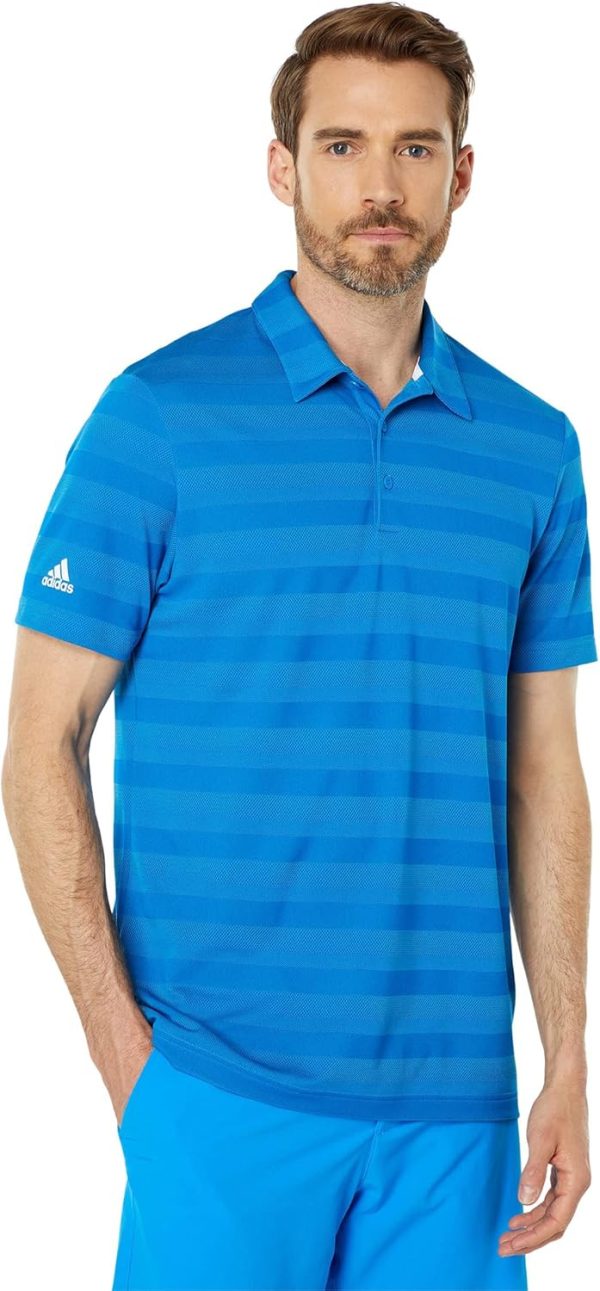 adidas Men's Two-Color Stripe Polo Shirt