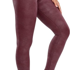 CRZ YOGA Matte Faux Leather Leggings for Women 25'