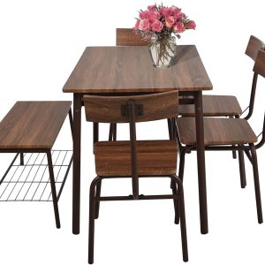 LUCKYERMORE 6 Piece Dining Room Table Set with Ben