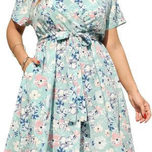 Nemidor Womens Casual Plus Size Summer Boho Swing