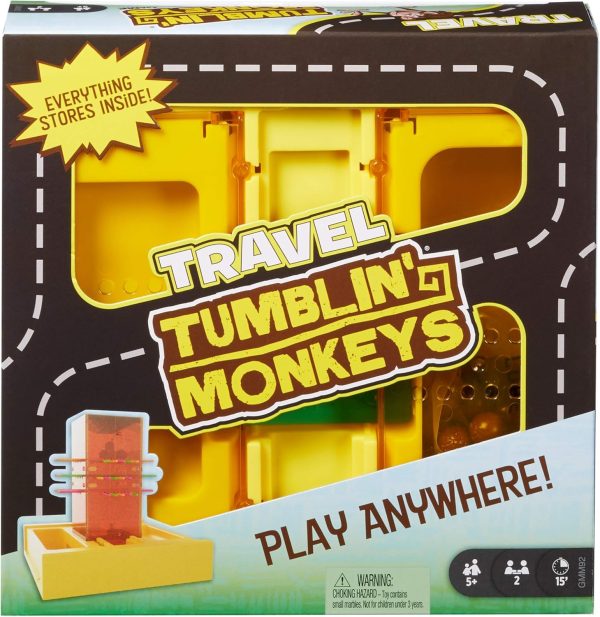 Mattel Games Travel Tumblin' Monkeys, Portable Ki