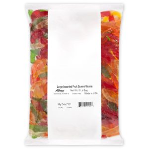 Albanese World's Best Large Assorted Fruit Gummi W