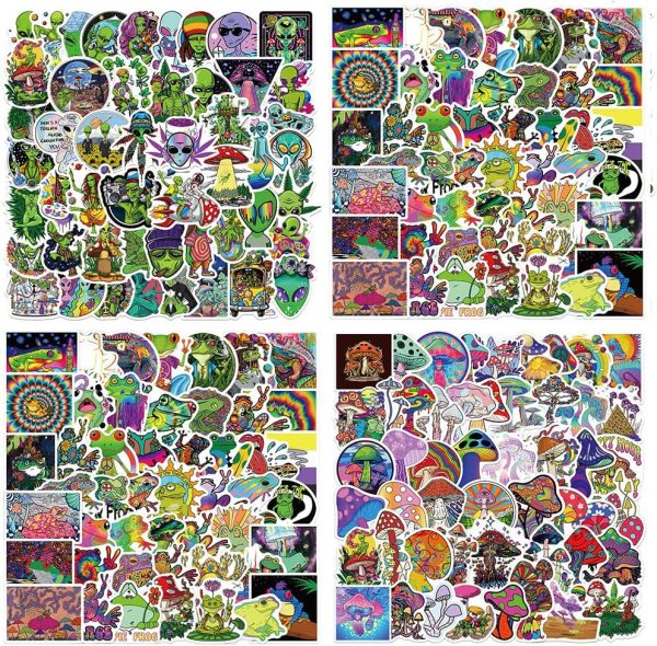 200pcs Trippy Stickers for Water Bottles, Waterpro