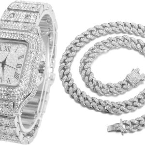 Halukakah Diamonds Gold Watch Iced Out,Men's 18K G