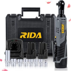 RIDA Cordless Ratchet Wrench Set, 12V Electric Rat